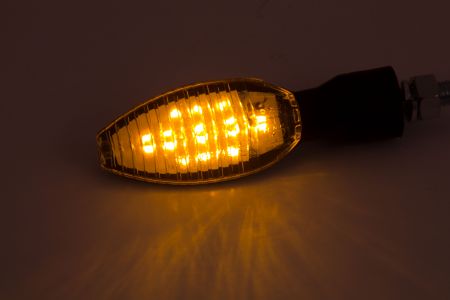 Seitronic® Set Universal Motorrad / Quat / ATV LED Blinker mit E Prüfzeichen HF101065BLK