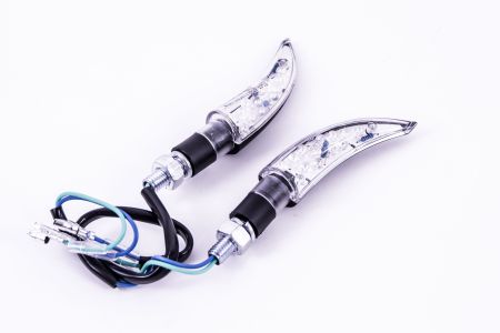 Seitronic® Set Universal Motorrad / Quat / ATV LED Blinker mit E Prüfzeichen HF101054BLK