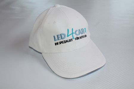 Cappy von Led4car & Seitronic® in weiss gestickt