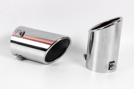 2X Auspuffblenden aus Edelstahl für VW Modelle