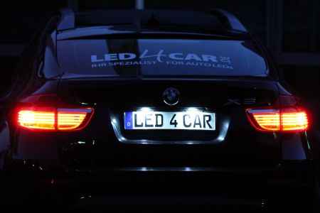 Led Kennzeichenbeleuchtung für BMW 1er E82 Coupe ab Bj. 2007, mit E4 Prüfzeichen