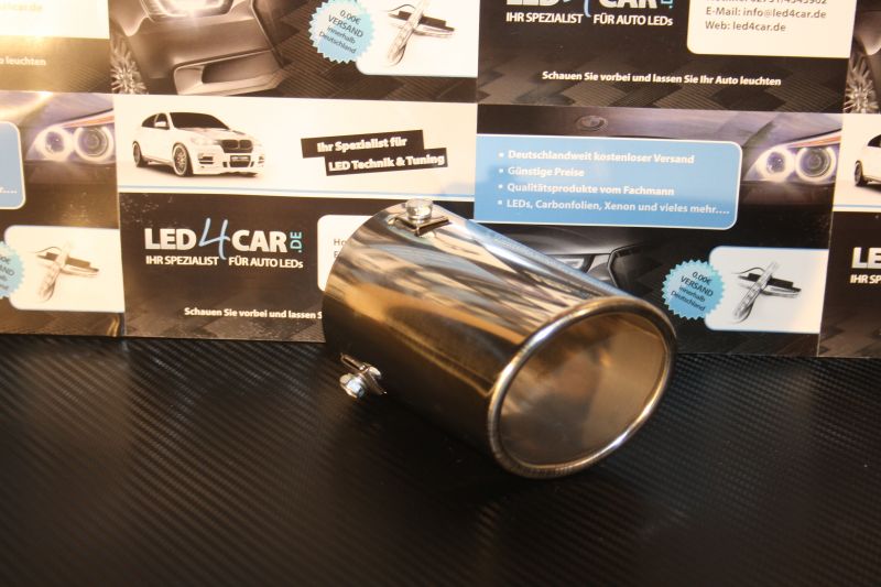 2X Auspuffblenden aus Edelstahl für VW Modelle