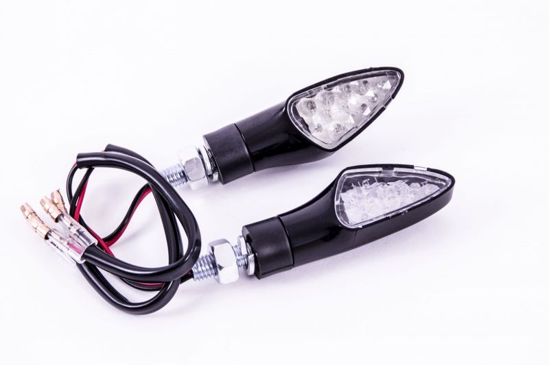 Seitronic® Set Universal Motorrad / Quat / ATV LED Blinker mit E Prüfzeichen HF101067BLK