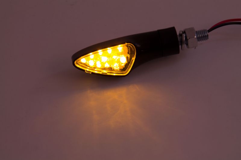 Seitronic® Set Universal Motorrad / Quat / ATV LED Blinker mit E Prüfzeichen HF101067BLK